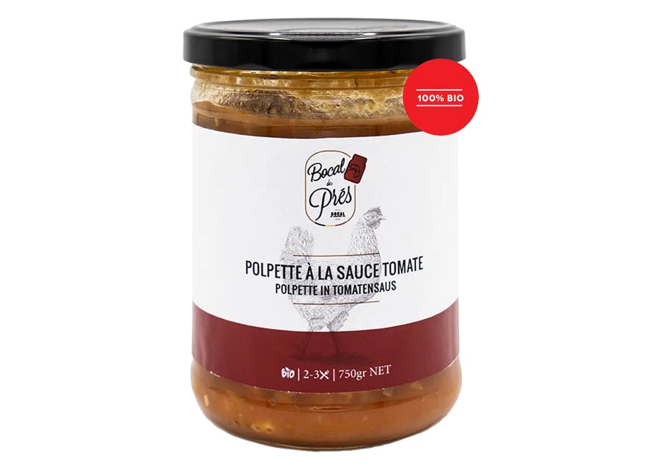 BIO - Bullette vum Poulet mat Tomatenzooss